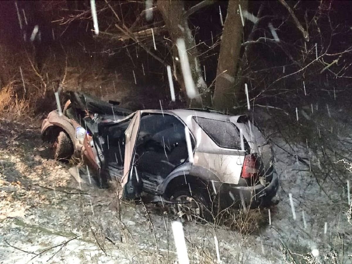 У Полтавській області автомобіль влетів у дерево та спалахнув ФОТО