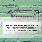 На Київщині підрядника підозрюють к привласненні коштів на ремонт укриття в дитсадку ФОТО